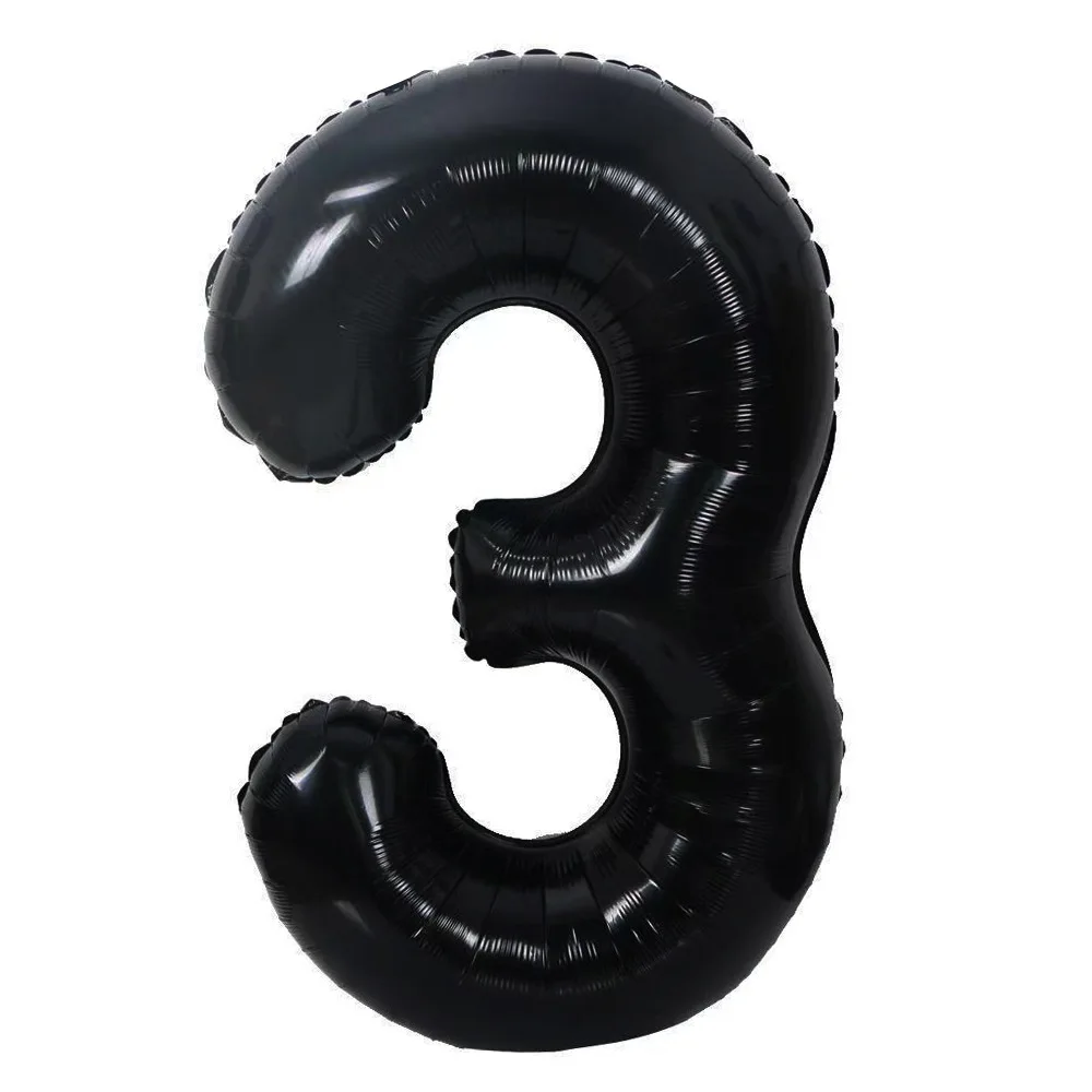 40 Zoll Schwarze Digitale Ballon-Dekoration für Kindergeburtstagsfeiern, Mädchen-Fotografie, Kreative Requisiten, Große Zahlen 0123456 – Detail 9