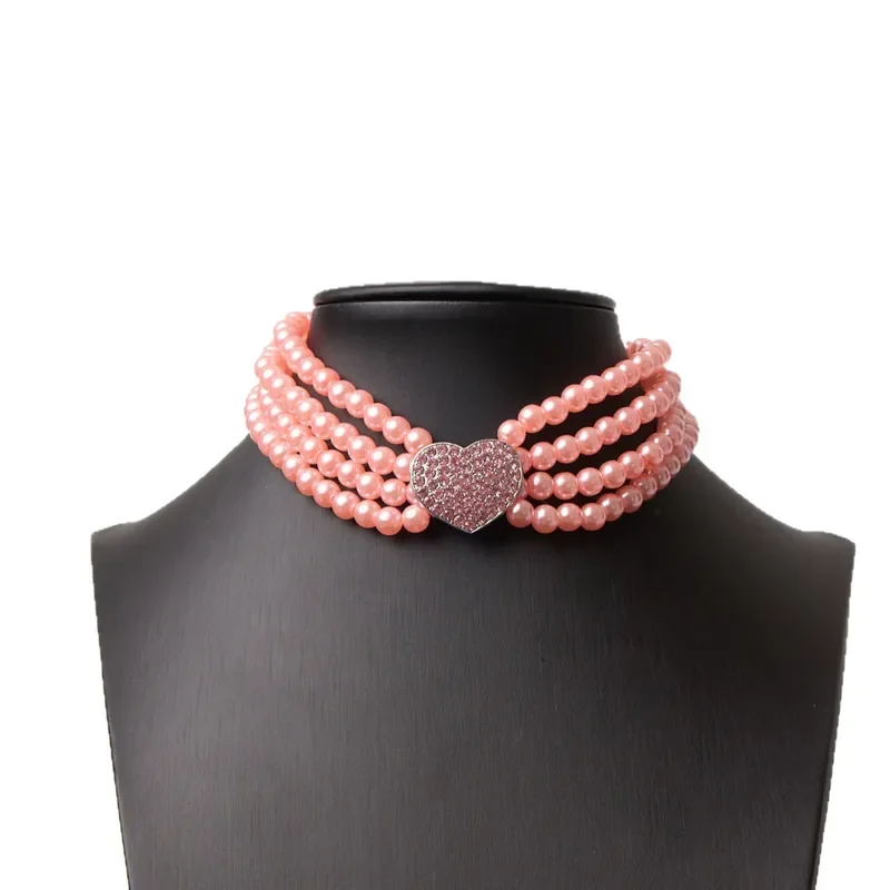 Cross-border pet pearl collar light luxury rhinestone neck ring ragdoll cat photo jewelry live broadcast popular manufacturer