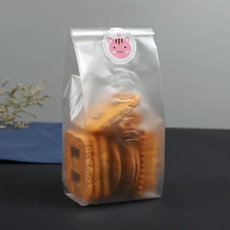 50pcs/lot  Translucent Packaging Bag Plastic Cookie Candy Gift Pouches Wrappers Cupcake  8.5x22.5cm