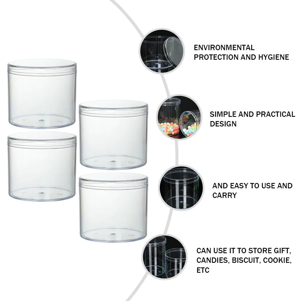 

Sealed Can Packaging Box Packing Boxes Transparent Cake White Acrylic Clear Candy