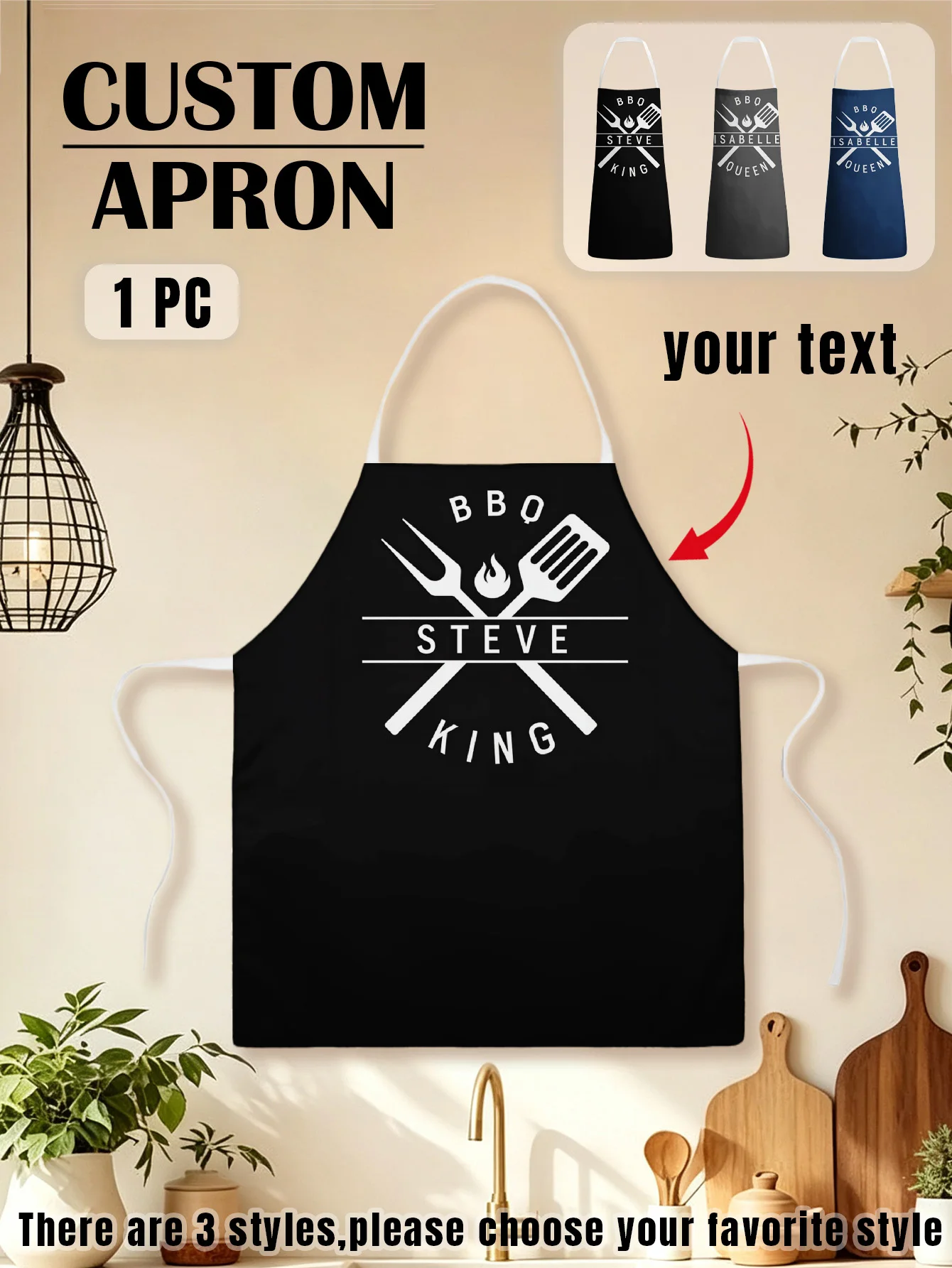 Customized apron Customized photo text Personalized cleaning tools Polyester waterproof creative gifts ﻿