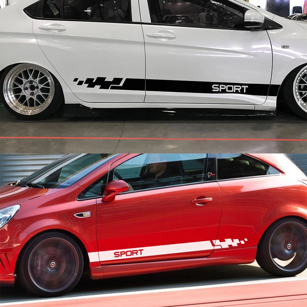 

Car Door Side Stripes Stickers For Opel Astra J H G Corsa D Sports Styling Vinyl Film Decals Decoration Auto Tuning Accessories