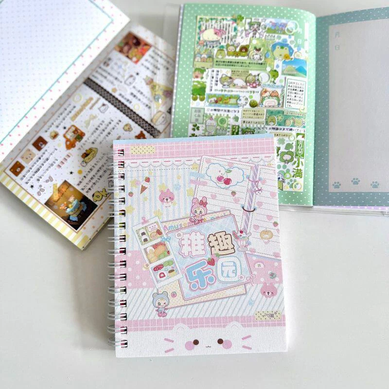 32-page Japanese Cute Childish Fun Paradise Sticker Book Kawaii Little Beast Star Touch Film Matte Film DIY Sticker Book Gifts view 2
