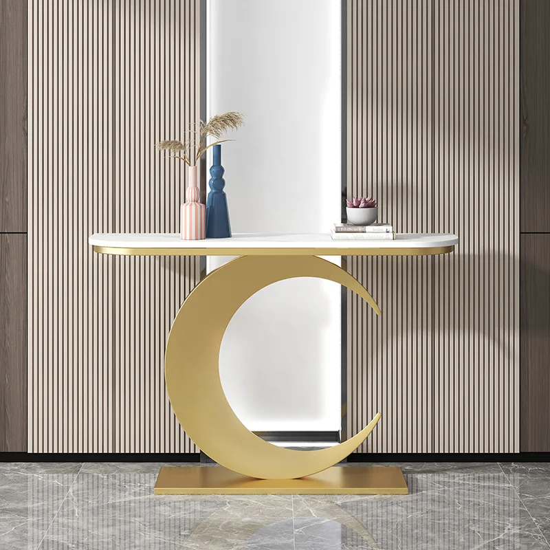 Fashion Creativity Entrance Table Exquisite Elegant Light Luxury Entrance Table Living Room Furniture Mein Ecktisch YS50CC