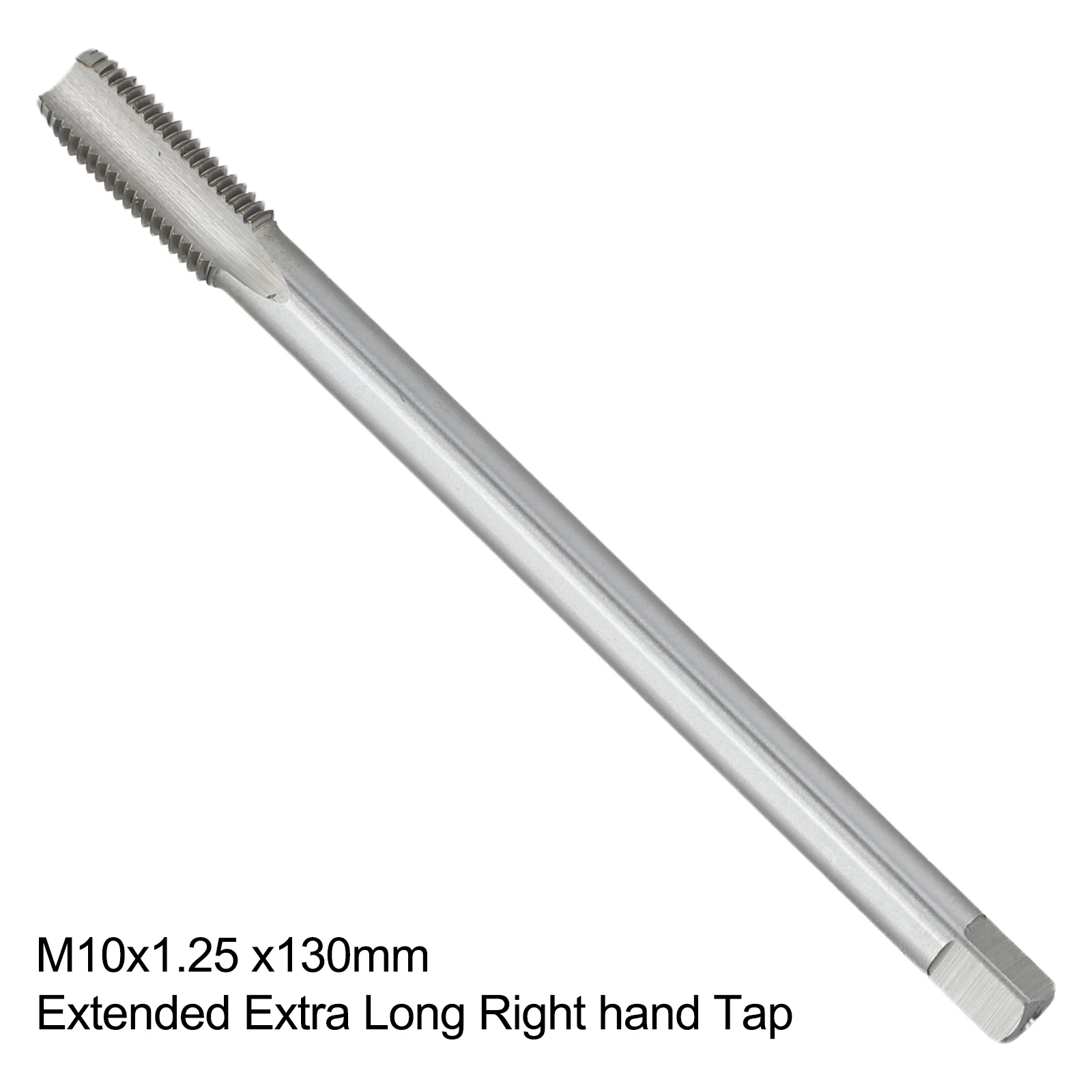 

1 шт., удлинительный метчик с длинным хвостовиком M10x0,25x130 мм, метрический правый метчик из быстрорежущей стали с прямой канавкой для инструментов для ремонта металла