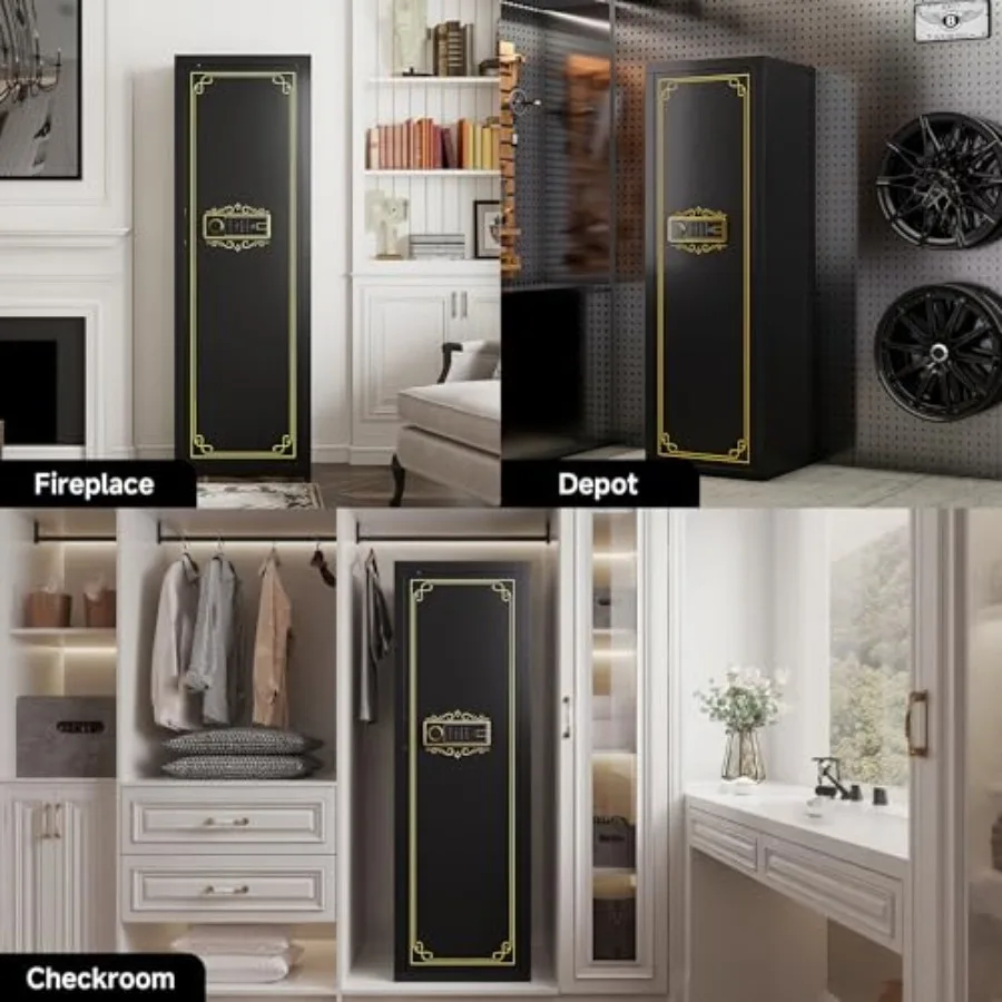 10-12 cofres para armas, cofres seguros para rifle, para casa, rifle e pistolas, seguro para arma longa para folga de rifle, seguro com teclado digital a