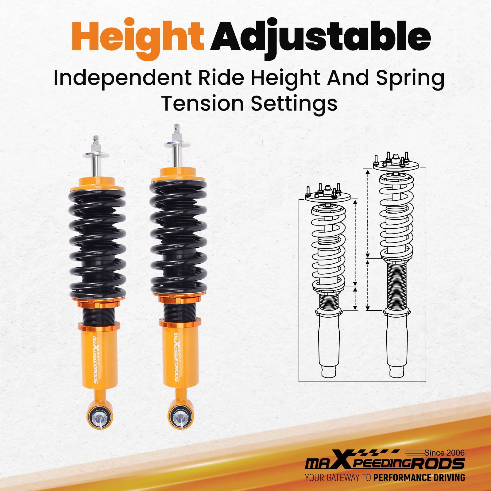 

MaXpeedingrods 24 Ways Damper Coilovers for Mini Cooper R50 Cooper S R53 02-06