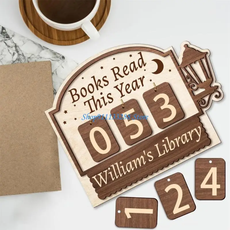 G88D Wooden Reading Trackers With Slide Function For Accurate Page Count Educational Wooden Reading Progress Counter Device