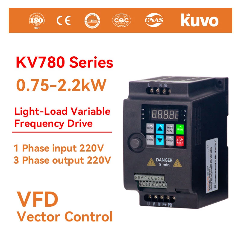 220V 0.75KW/1.5KW/2.2KW 1HP/2HP/3HP Economical Mini VFD Variable Frequency Drive Converter for Motor Speed Control Inverter