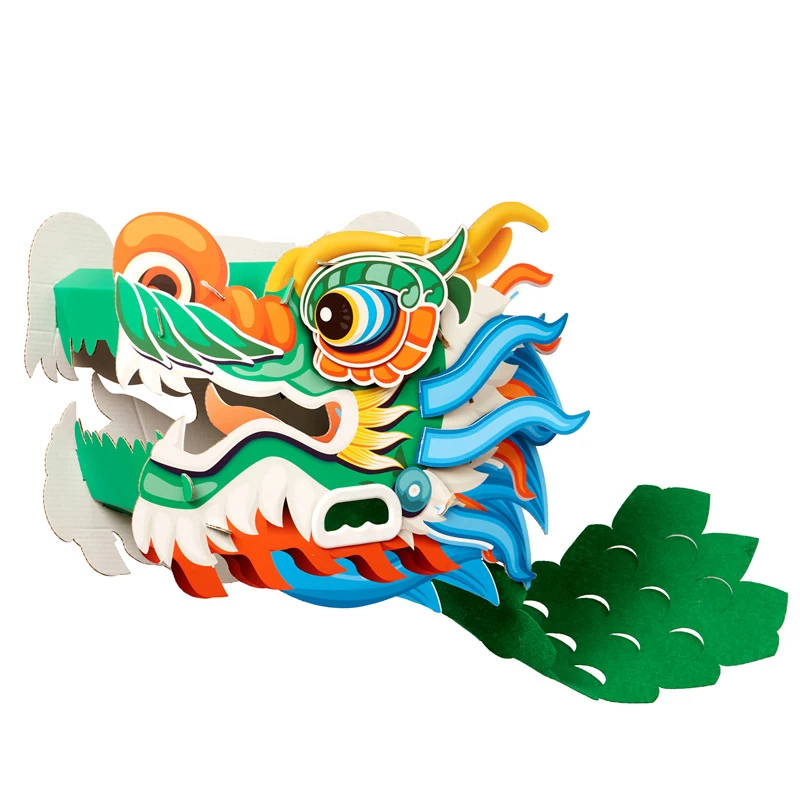 Dragon Dance Dragon Boat Festival Handmade DIY National Tide Dragon Boat Children's Making Material Pack Children's Toys