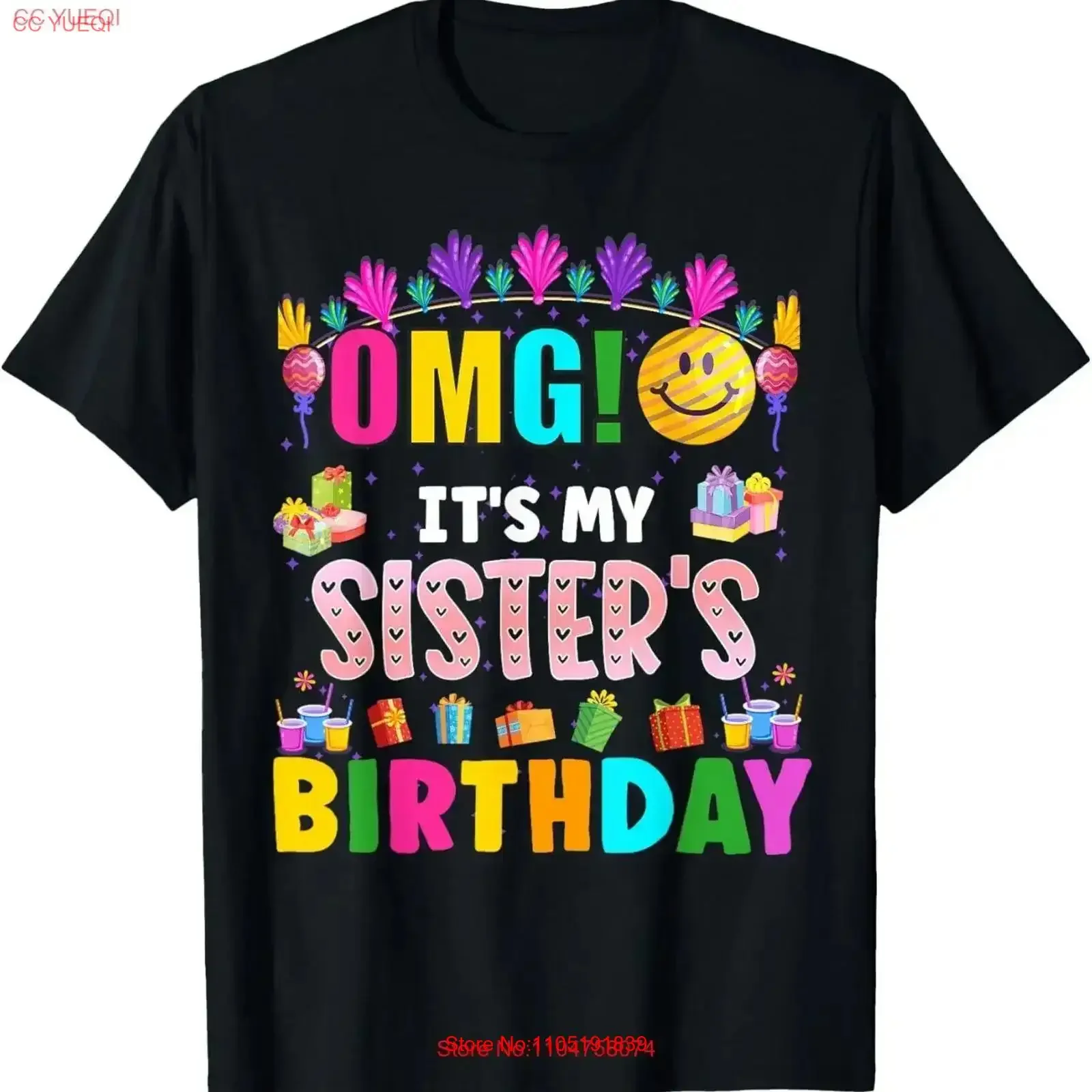 

OMG It's My Sister's Birthday Siblings, одинаковая футболка для дня рождения, винтажная стираная, слегка дышащая, стильная, модная, мужская