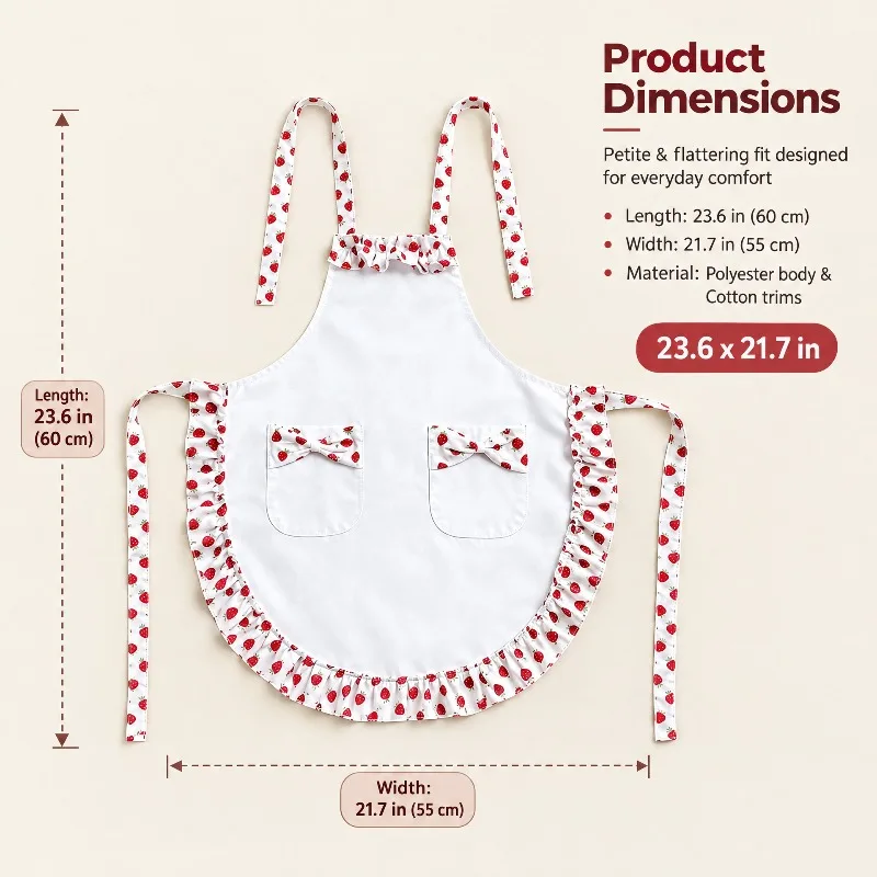 Women s Sleeveless Bow Decor Protective Apron Cute Princess Style for Kitchen Restaurant Work