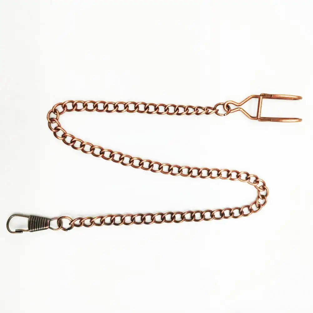 2Pcs 37cm Pocket Watch Chain Heavy Duty Vintage Watch Chain Alloy Clips on Pocket Watch Chain Fashion Jewelry Replacement Chains