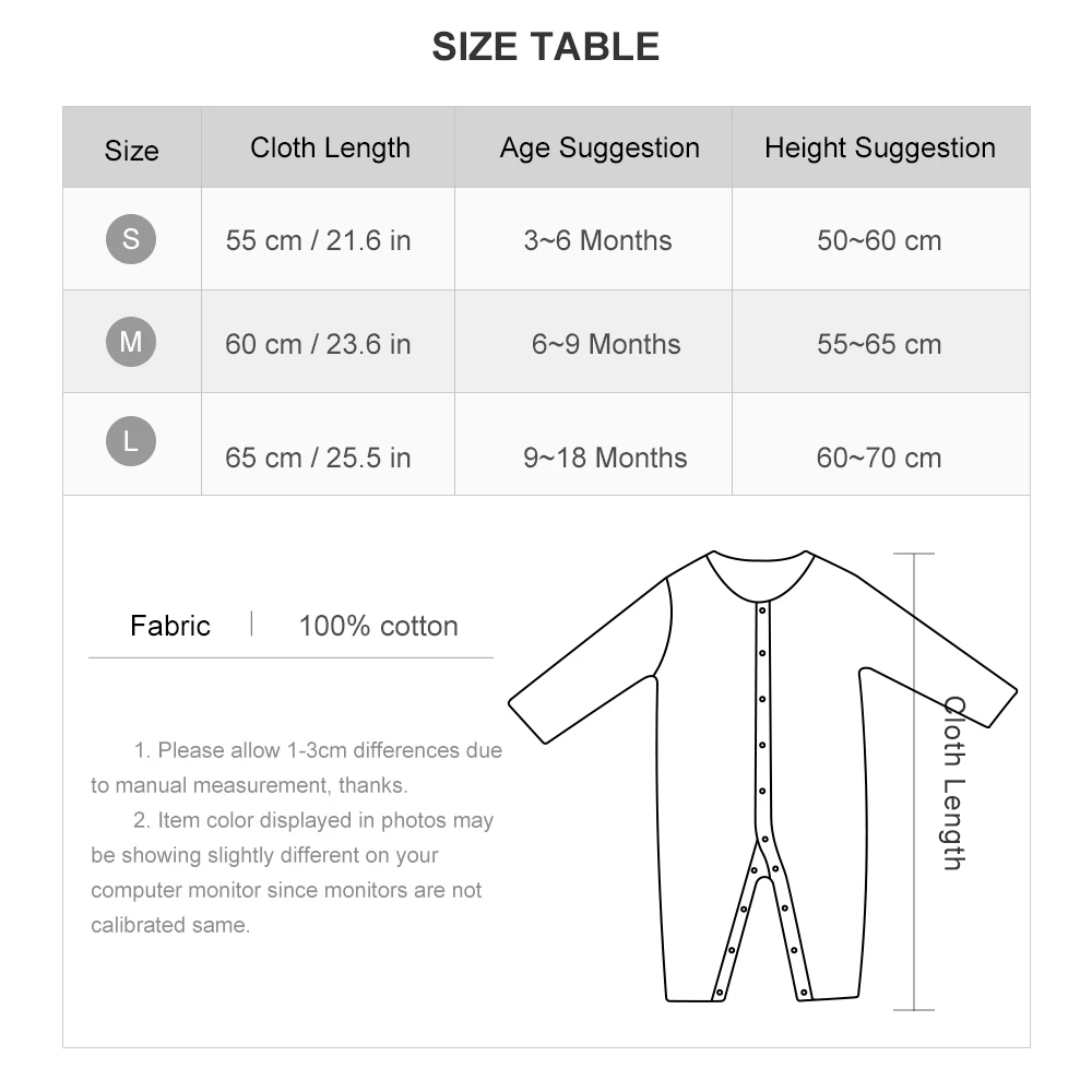 Baby Jumpsuit 3-18 Months Baby Clothing Boys Girls Button Baby Romper Newborn Hand Wrap Design Long Sleeve Kids Bodysuit