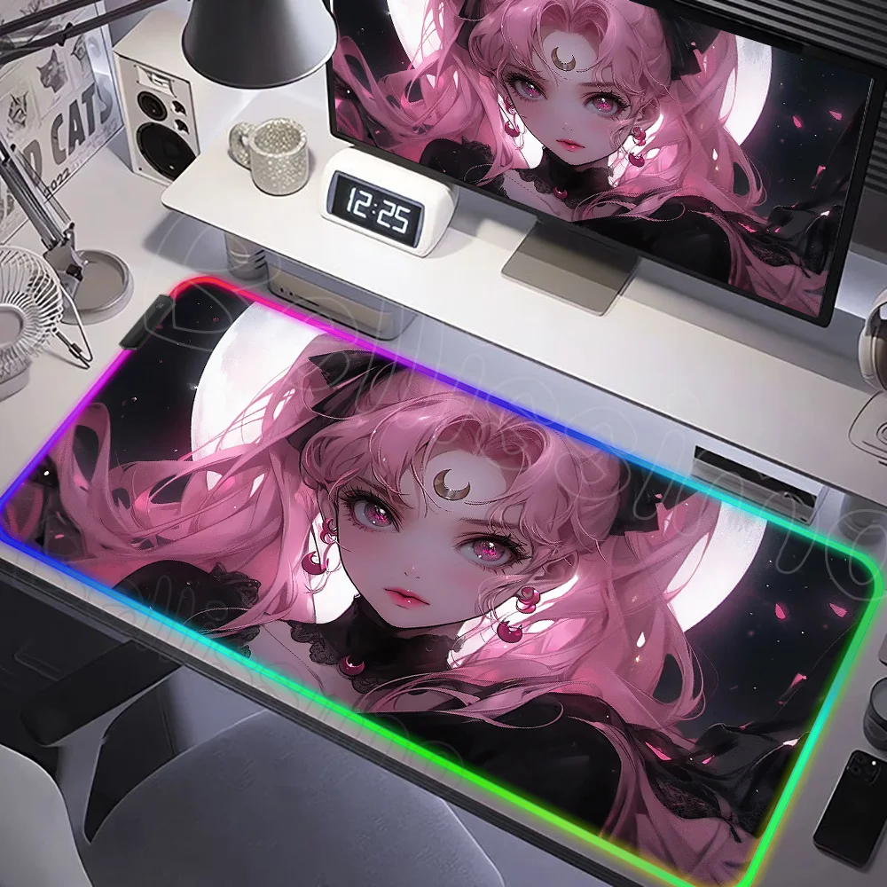 Anime Sailor-Moon Mousepad Office Accessories Pc Gamer Mause Pad Gaming Mouse Mat PC Cabinet Desk Mat Computer Keyboard Mice Rug