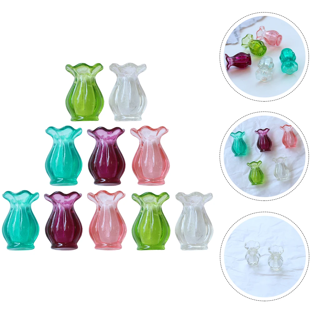 10pcs Mini Set for Flowers Home Decor Accessories Miniature Bottle Mini House Accessories Planter House Decorations