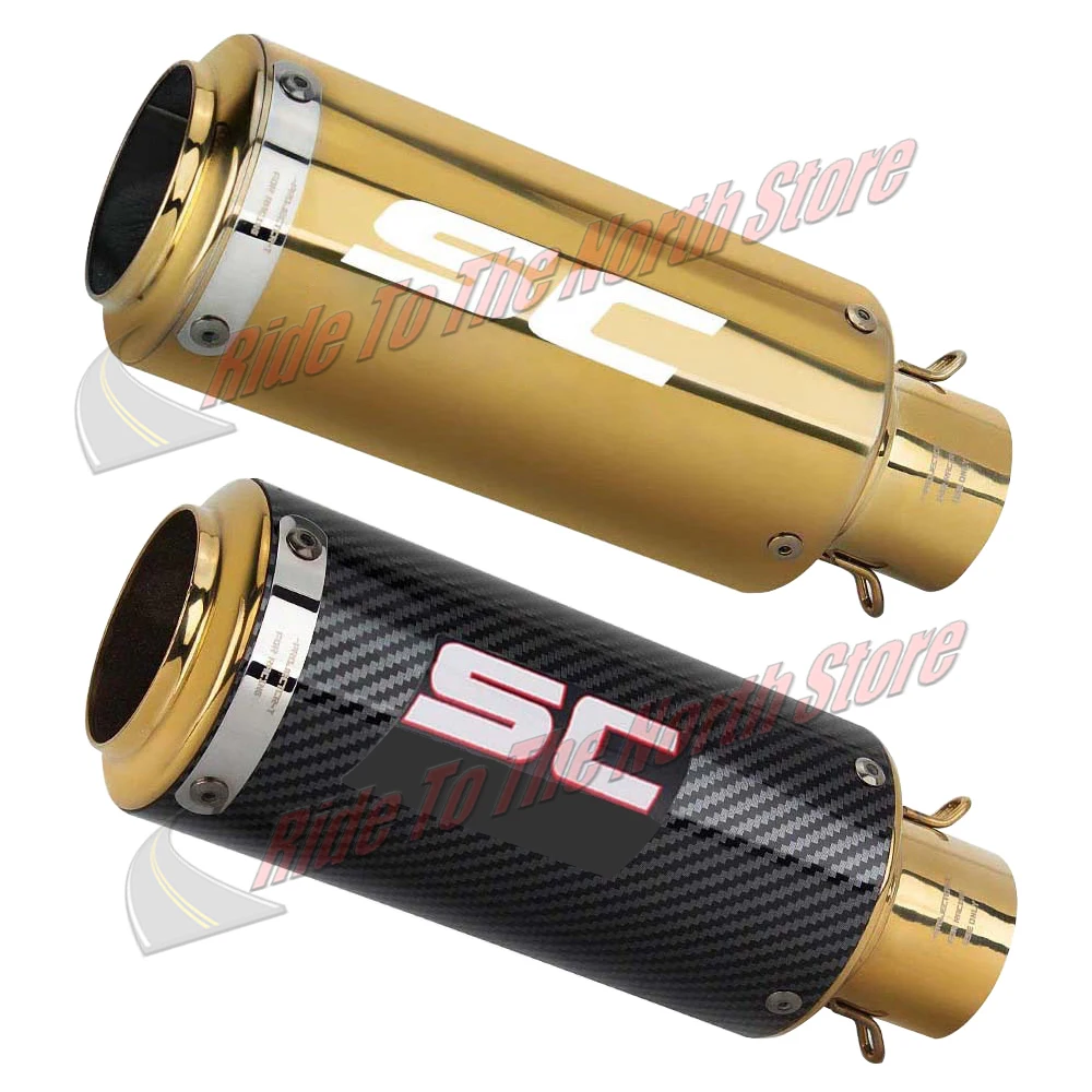 ماسورة عادم SC غير قابلة للصدأ لمشروع Kawasaki250/300 // 400/800/900/1000 ZX6R/10R R1/3/6/25 CBR500/1000 GSXR600/750 S1000RR Gp
