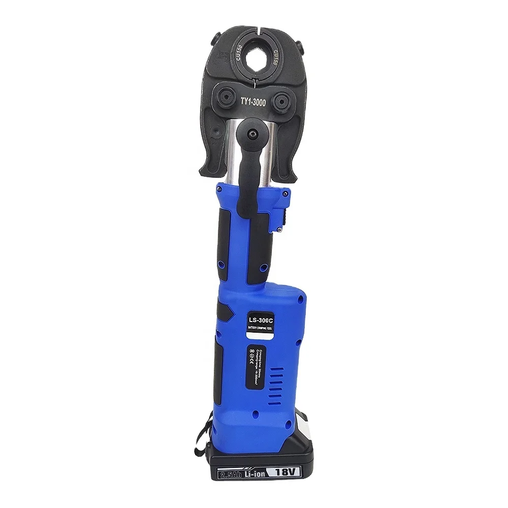 

LS-300C 6T 300 мм2 Гидравлический обжимной инструмент для электрического кабеля с батарейным питанием