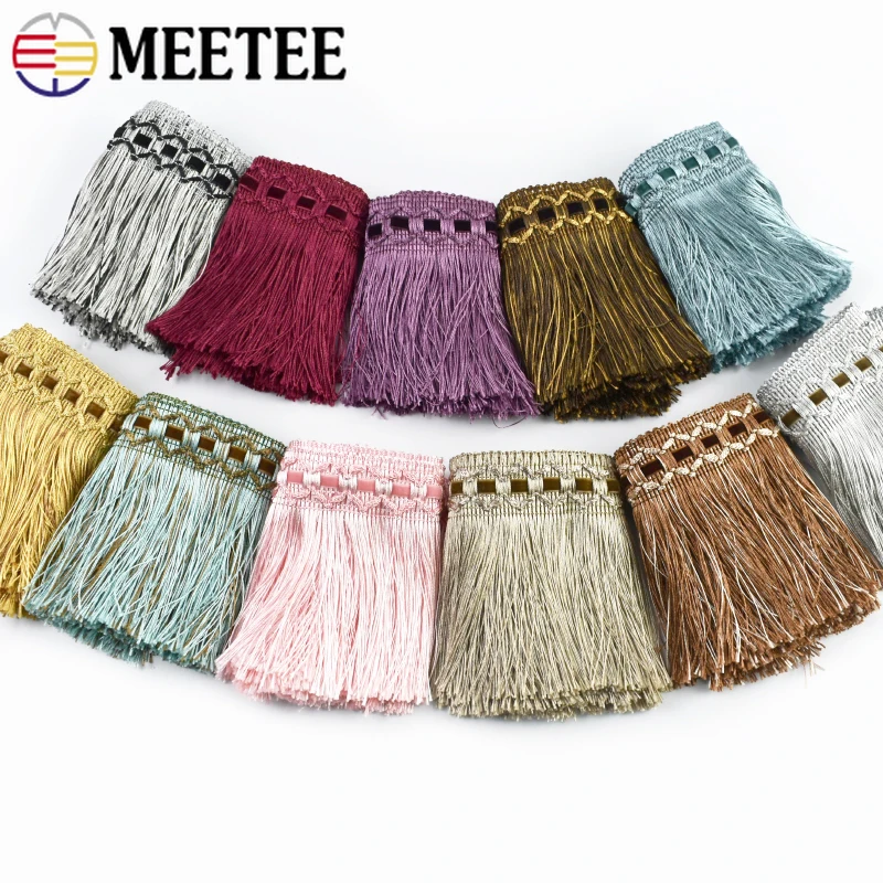 1/2/4/5/10M 10cm Tassel Fringe Nylon Lace Trim Decoration Ribbon Tape Latin Dance Dress Curtain Garment Bag Sewing Accessories