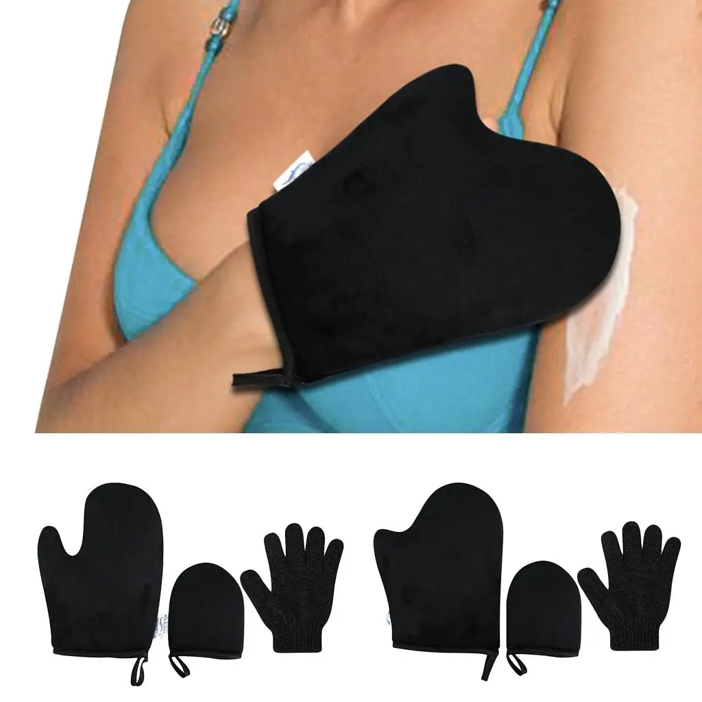 مجموعة قفازات دباغة ذاتية قابلة لإعادة الاستخدام مكونة من 3 قطع