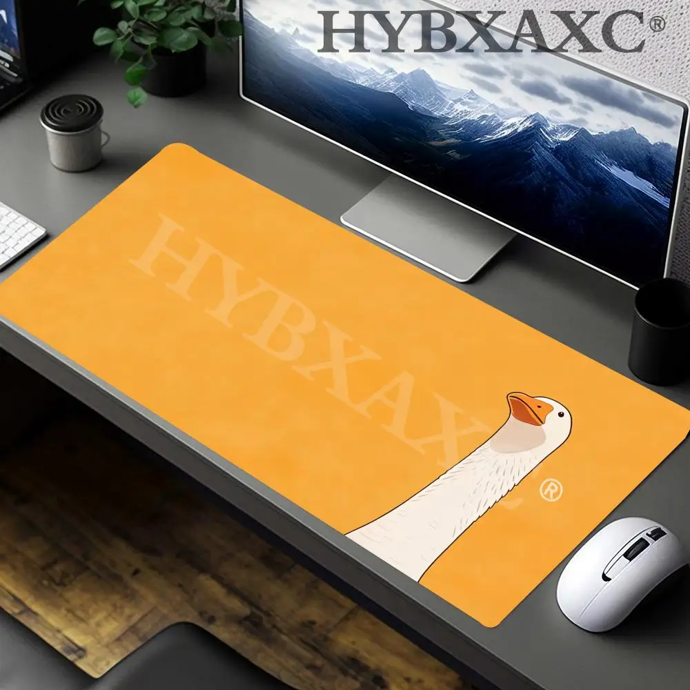 HYBXAXC Cute Goose Art Print  Mouse Pad Cute HD Desk Pad Extended Gaming Keyboard Mats Large 90x40cm XXL Gamer Mousepad
