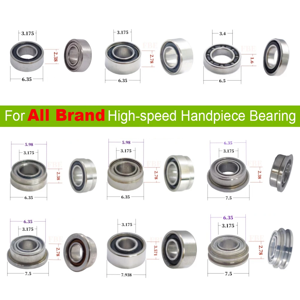 

5Pcs Dental Handpiece Bearing All Brand High Speed Air Turbine Dentistry Device Sirona T3 Mini BOOST Bien-Air Cartridge Bearing