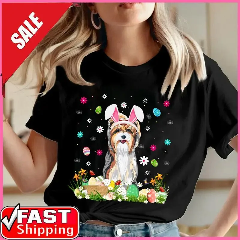 

Easter Egg Lover Bunny Ear Yorkshire Terrier Sunday T Shirt