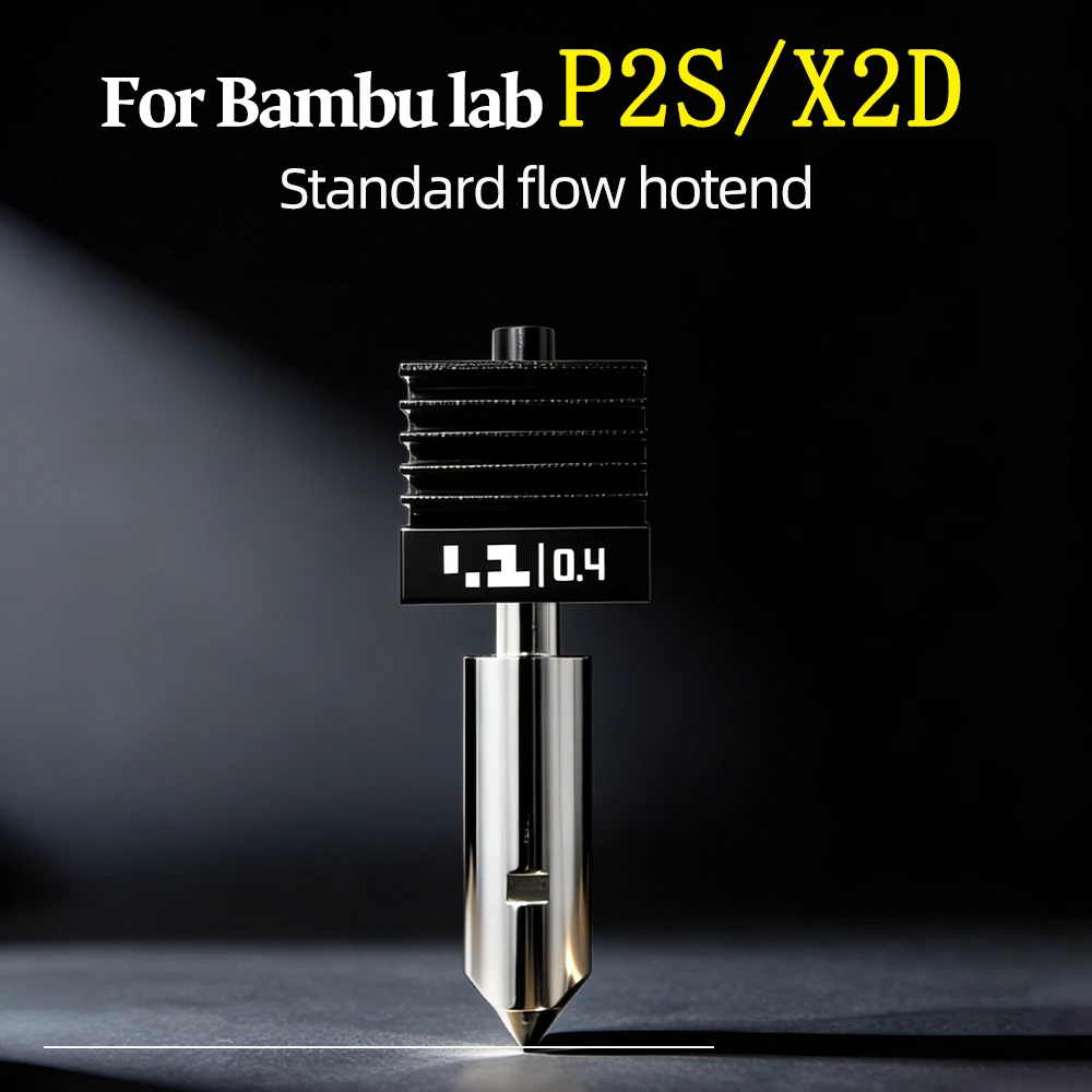 For X2D P2S Hotend For Bambu Lab P2S Standard Flow Hotend High Quality Fast Printing Removable Nozzle 0.2 0.4 0.6 0.8