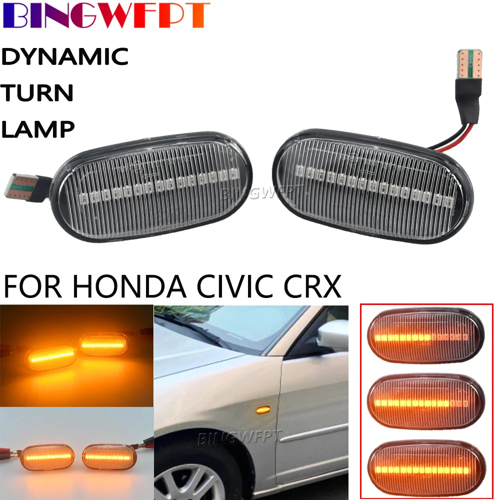 LED Dynamic Turn Signal Lamp For Honda Civic 1992-2005 Integra DC5 Type R Models 2002-2006 CR-V Odyssey 01-06 Marker Flash Light