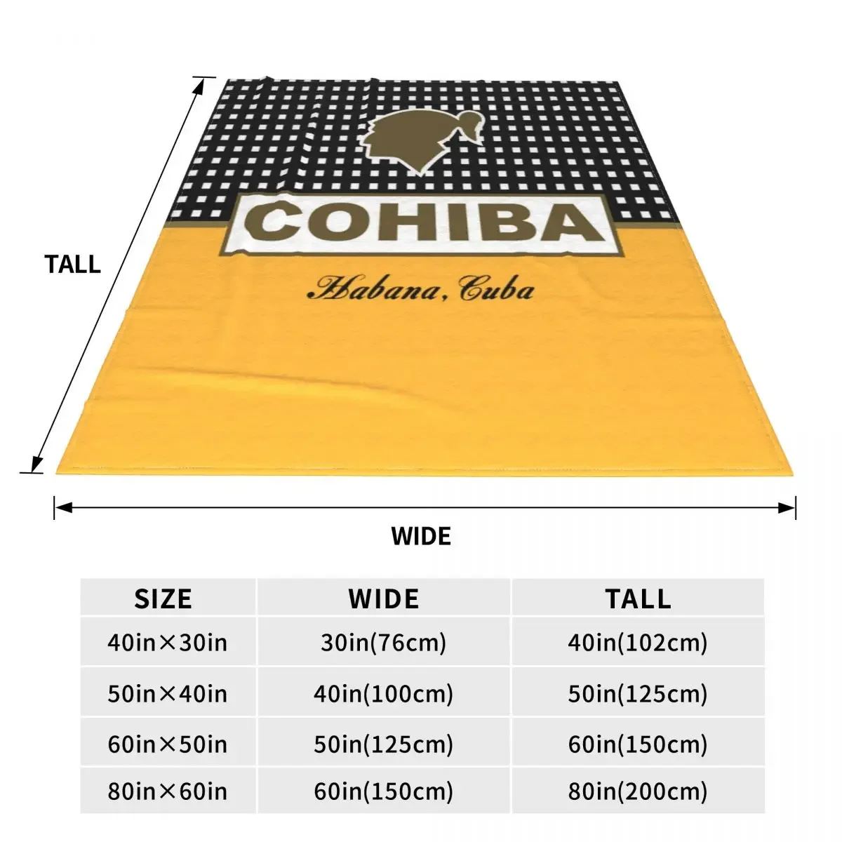 Cuban Cohiba Habana Soft Warm Blanket Yellow Airplane Travel Throw Blanket Winter Novelty  Flannel Bedspread Sofa Bed Cover