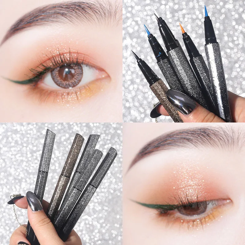 Eyeliner Long-lasting Non-fading Waterproof Non-smudged Easy To Color Suitable for Beginners Eyeliner Liquid Pencil Pen Makeup