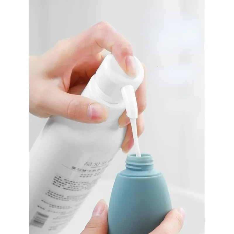 3pcs/lot 60ml Empty Travel Bottle Liquid Container Silicone Refillable Packing Lotion Points Shampoo Container Cream Trip Bottle