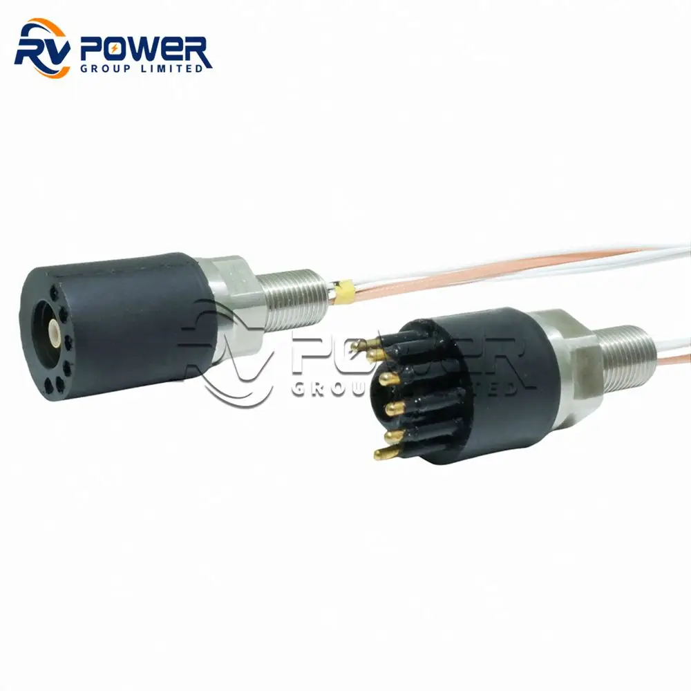 ROV Connector Underwater Cable 6Pin Inline Plug Socket Seacon Circular Connector 6 Electric and Coaxial Deep Water Connector