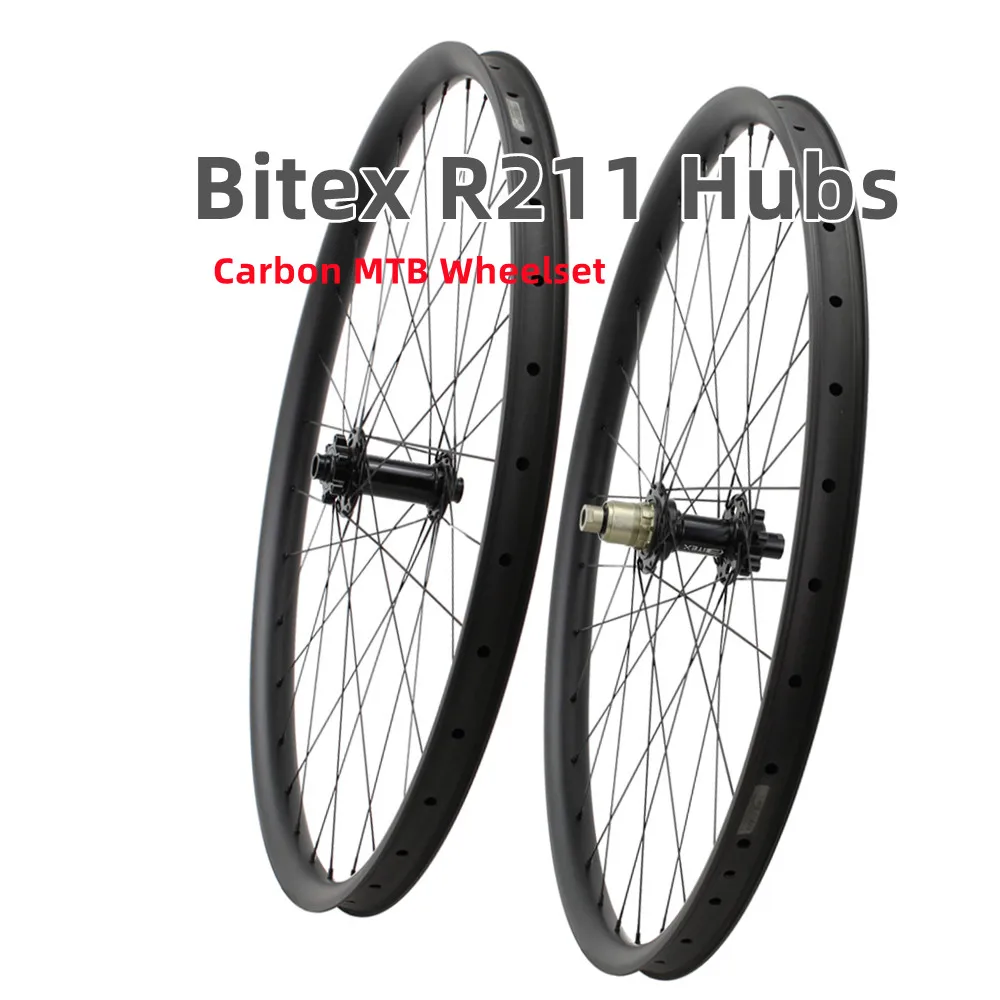 

29er Asymmetric Carbon Wheelset Tubeless MTB 29 Bicycle Rims Disc Brake Carbon Wheel Boost 110x15 148x12 Mountain Bike Wheels