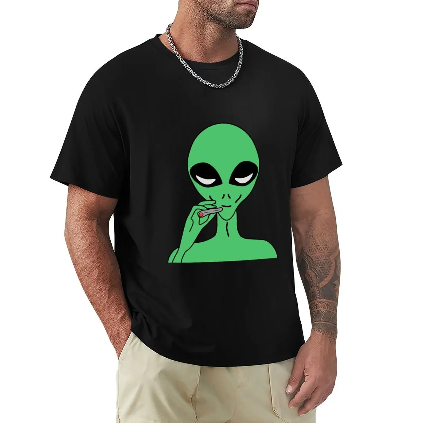 

Green Alien T-Shirt aesthetic clothes Blouse quick-drying mens graphic t-shirts hip hop