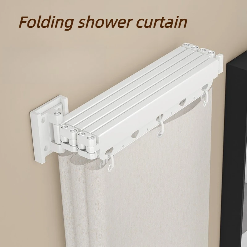 

Складная занавеска для душа, невидимая занавеска для перегородки ванной комнаты, настенная туалетная портативная водонепроницаемая занавеска для душа, украшение дома