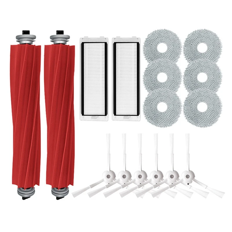 สำหรับ roborock Q Revo/roborock P10หุ่นยนต์ดูดฝุ่นทำความสะอาดอุปกรณ์เสริมด้านหลักแปรงด้านข้าง HEPA ตัวกรองซับผ้าอุปกรณ์เสริม1ชุด