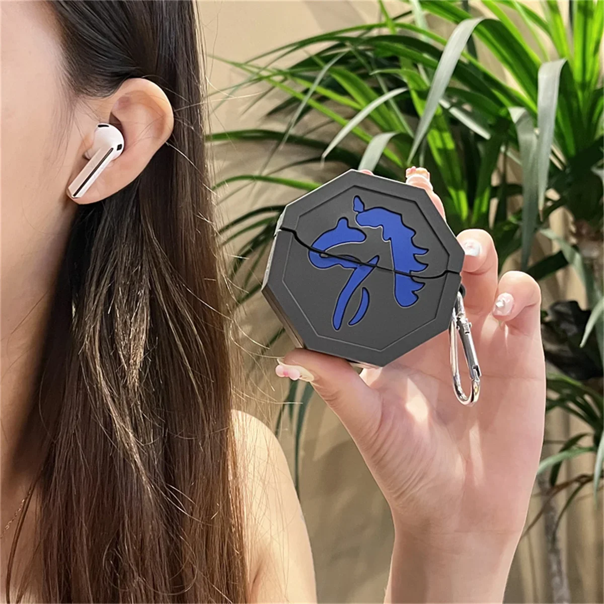 جراب سماعة رأس سيليكون بتصميم مضحك مع سلسلة مفاتيح للأولاد ، Samsung Galaxy Buds 3 ، Buds 3 Pro ، ظريف ، رجال ، أو