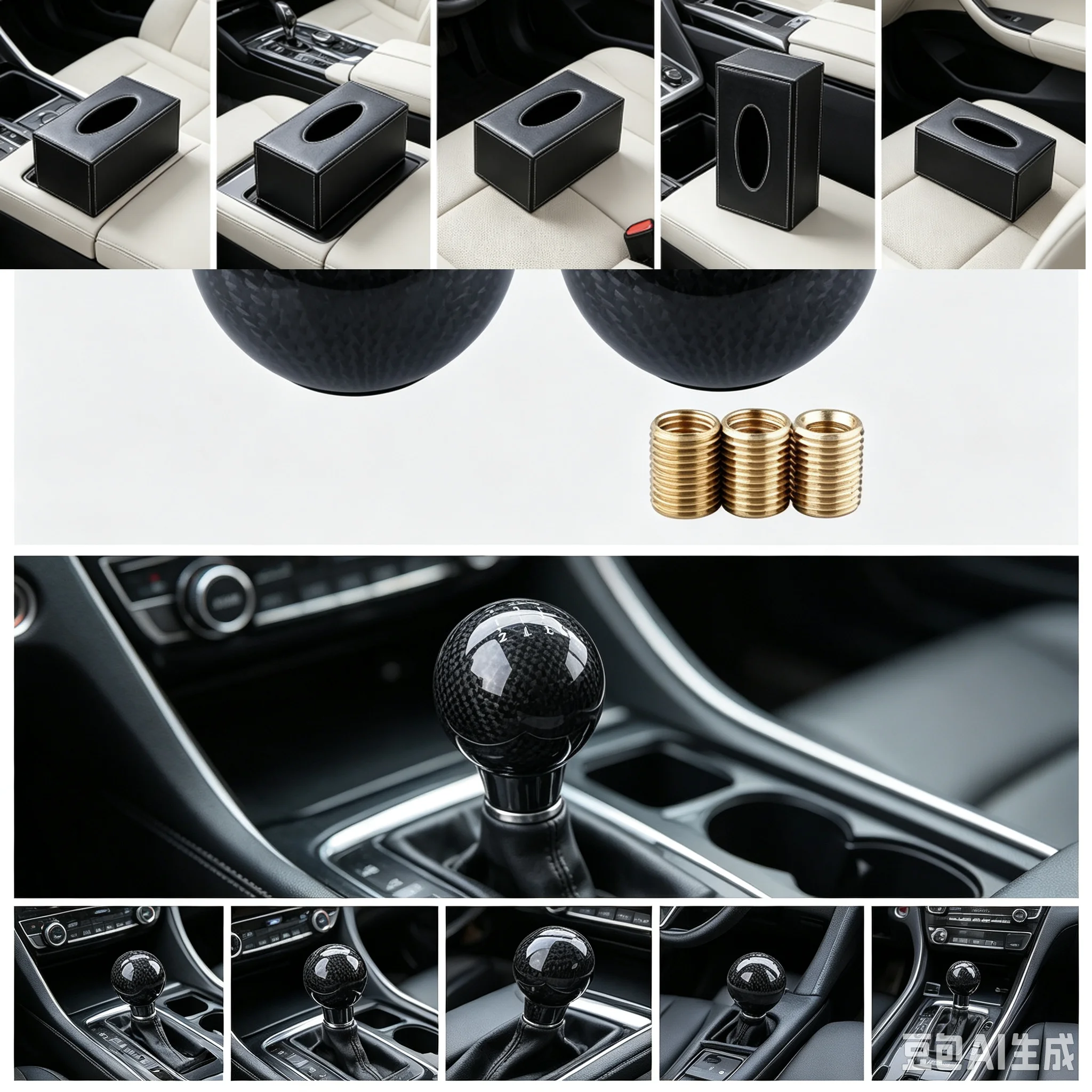 Universal 5 6 Speed Car Carbon Fiber Gear Shift Knob Stick Manual Transmission Aluminum Extended Shifter Lever AT MT