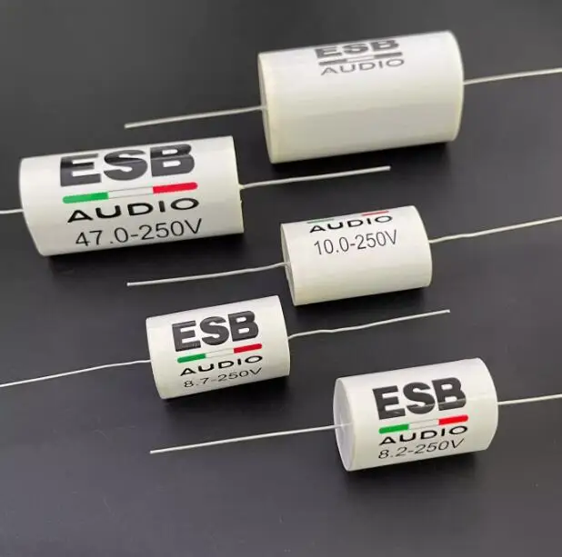 

4pcs/lot Italian ESB AUDIO 8.2UF 10UF 47UF 90UF 250V copper foot car audio capacitor free shipping