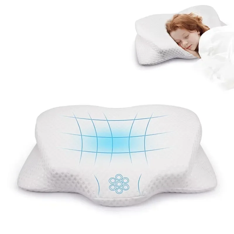 Manufacturer New Design OEM ODM Memory Foam Pillow Orthopedic Cervical Spine Child Travel Friendly Bed Memory Foam Bedroom
