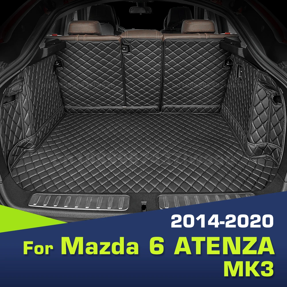 Auto Full Coverage Trunk Mat For Mazda 6 Atenza MK3 2014-2021 2020 2019 2018 2017 16 15 Car Boot Cover Pad Interior Accessories