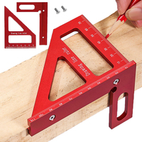 1/2pcs Multi-Angle Woodworking Square Protractor Carpenter Aluminum Alloy Miter Triangle Ruler 3D Engineer Measuring Ruler