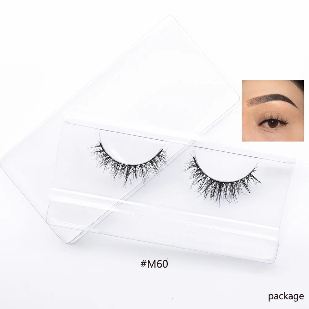 Short Eyelashes 3D Mink Lashes Full Strip Lashes Cruelty Free Luxury Mink Eyelashes Makeup Natural Long Lash Maquiagem Faux Cils