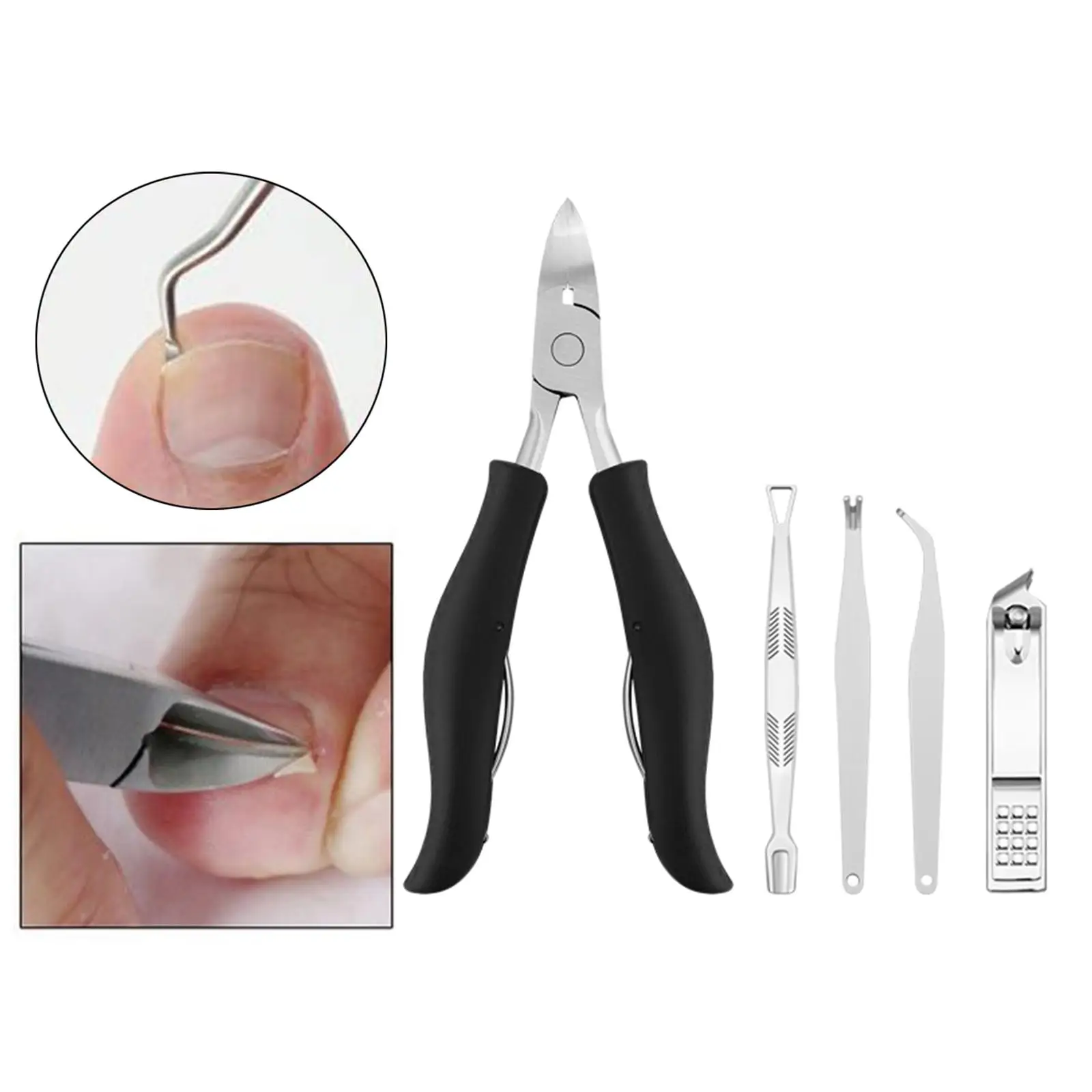 Coupe-ongles pour orteils, Correction des ongles, en acier inoxydable, pour ongles incarnés épais