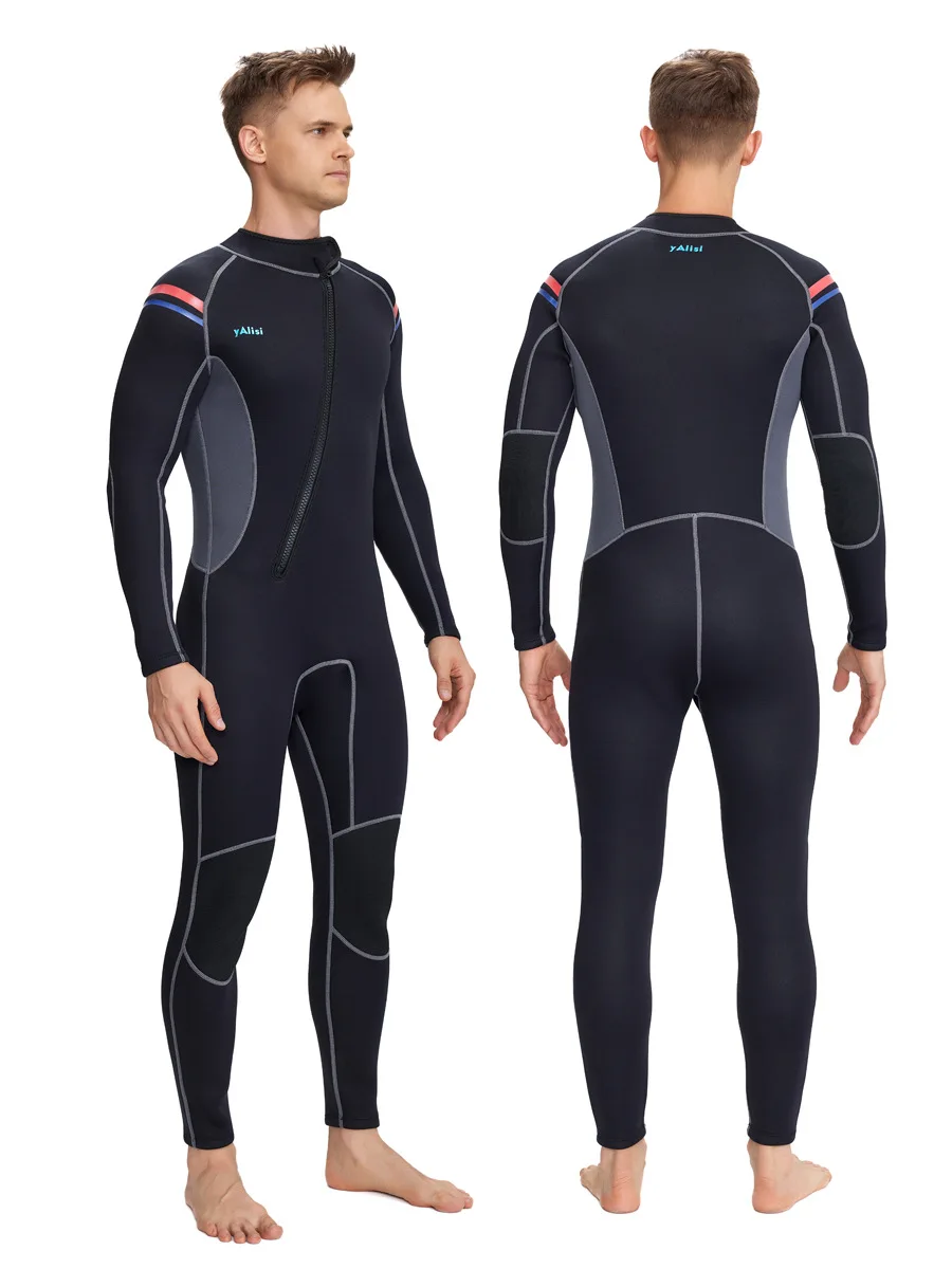 Wetsuits voor mannen/vrouwen, nat pak voor koud water, 3 mm neopreen eendelig full body ritssluiting aan de voorkant duiken surfen snorkelen kajakken