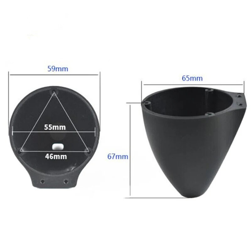 Universal Car 3.5 inch Speaker Modified Three-Way Tweeter Bracket Base Shell Box Kit Nylon Plastic Black