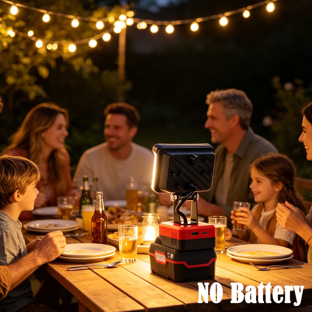 Portable Wireless LED Work Light for Lidl Parkside X20V Team Lithium Battery Portable Outdoor Emergency Lamp  (No Battery)