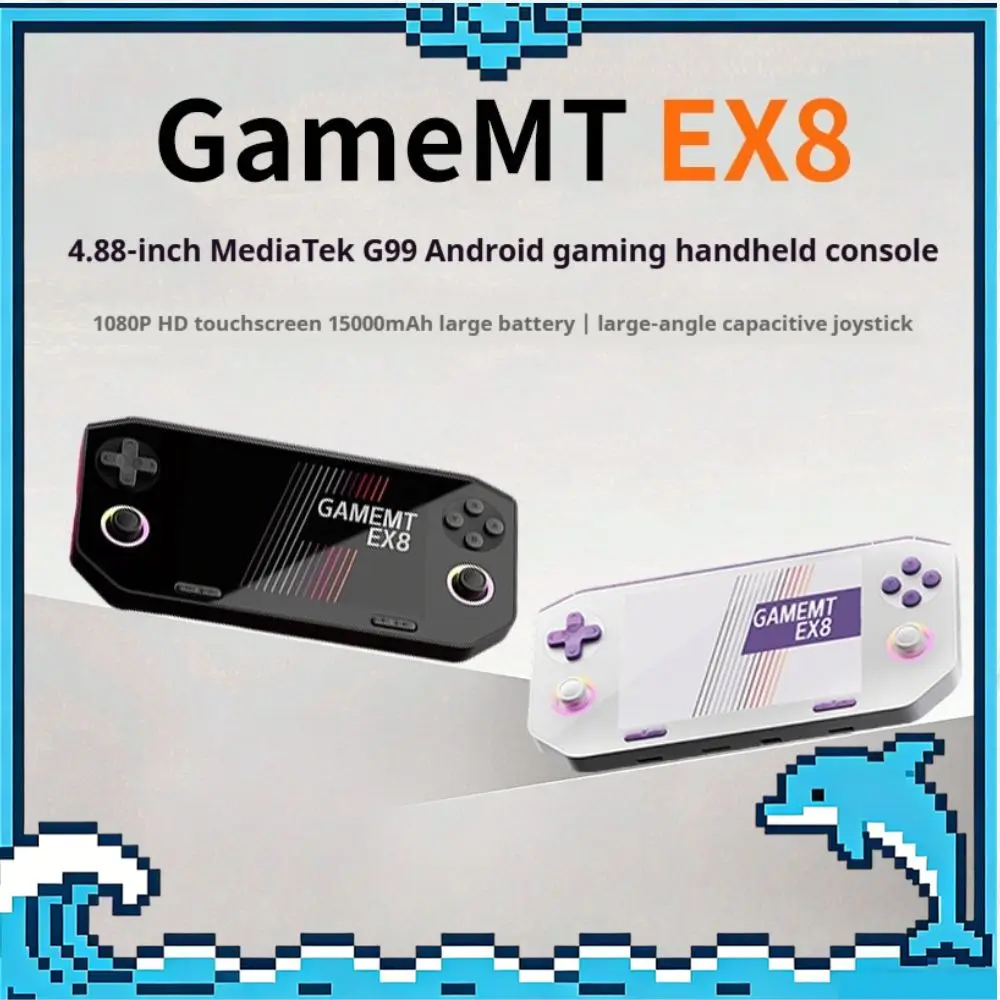 

Игровая консоль GameMT EX8 с большим стеклянным экраном высокой четкости, ностальгическая портативная ретро-консоль с открытым исходным кодом, 1620x1080, портативная игровая приставка
