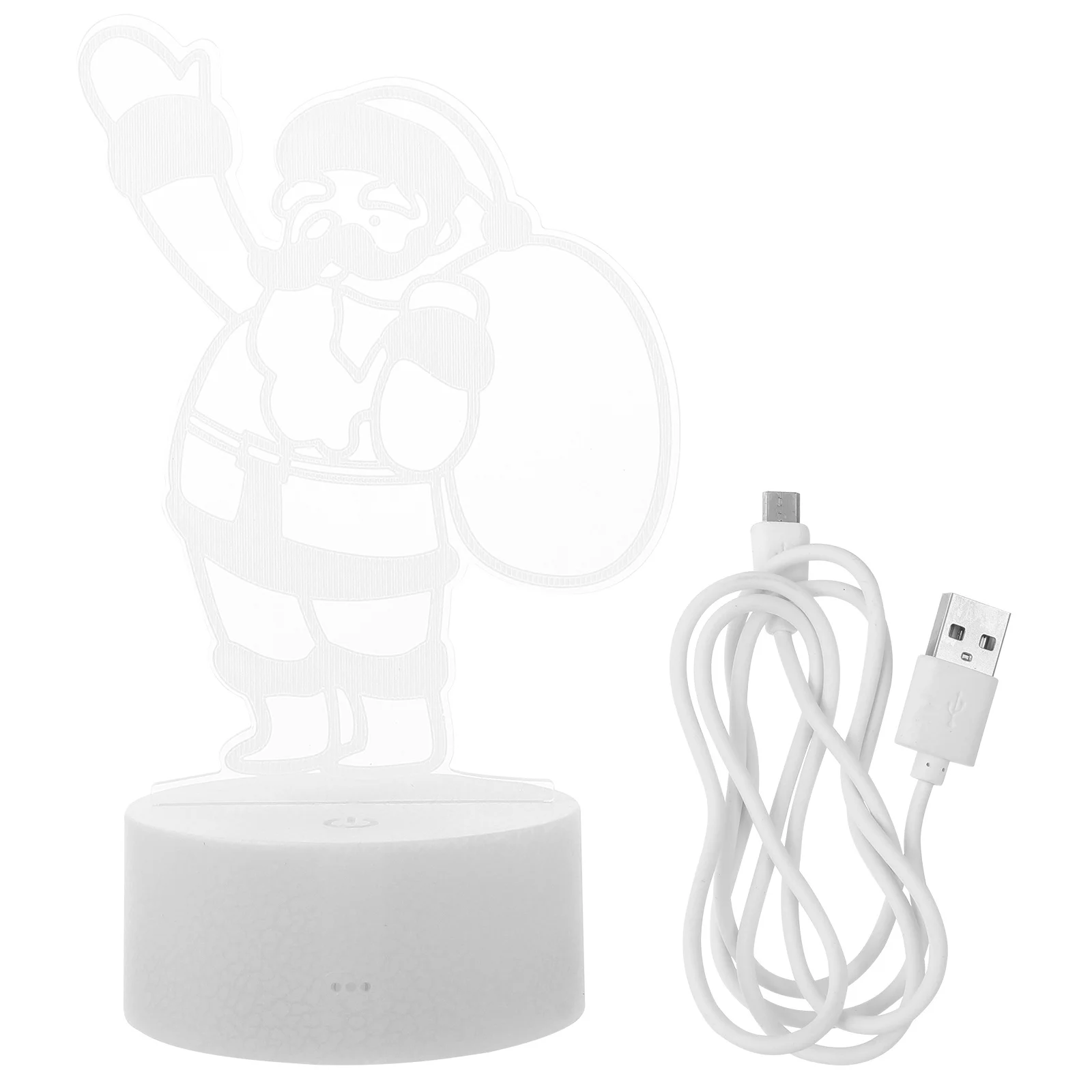 سانتا كلوز على شكل ضوء الليل الإبداعية LED لمبة مكتب عيد الميلاد الديكور 3D الوهم مصباح عطلة حفلة المنزل السرير الخفيفة #4